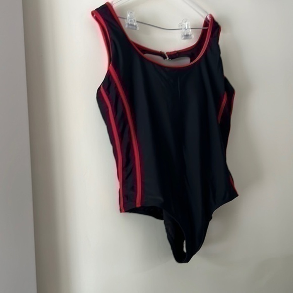 Catalina, red and black size 3X bathing suit